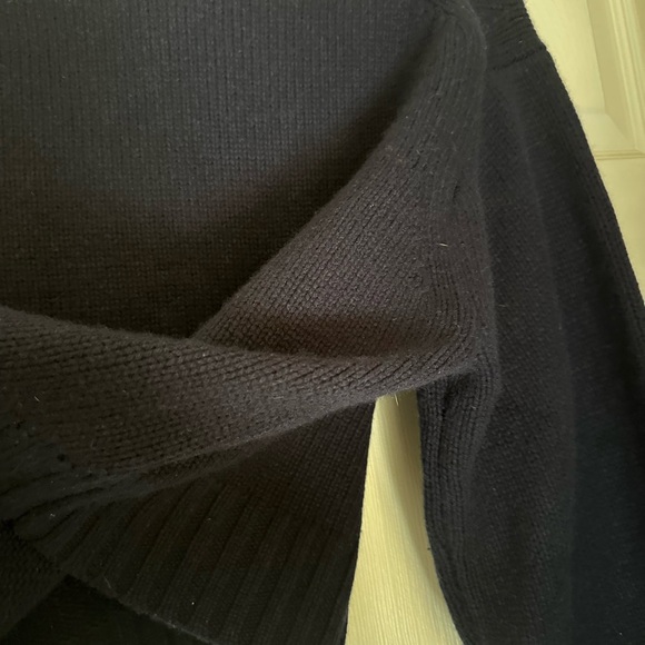 COS Chunky Pure Cashmere Crew Neck Jumper Sweater Navy - Picture 7 of 11